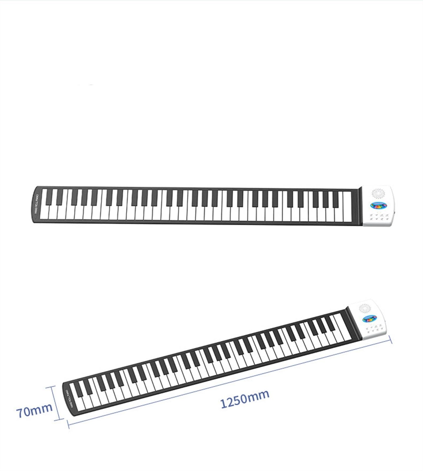 Handgerolltes Klaviersilikon 49-Tasten Tragbares Faltbares Elektronisches Keyboard Für Anfänger