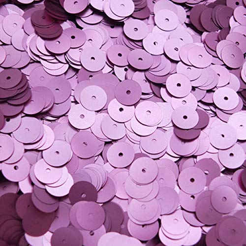8mm Flat Sequins Orchid Pink Matte Metallic Medium Hole Made in USA