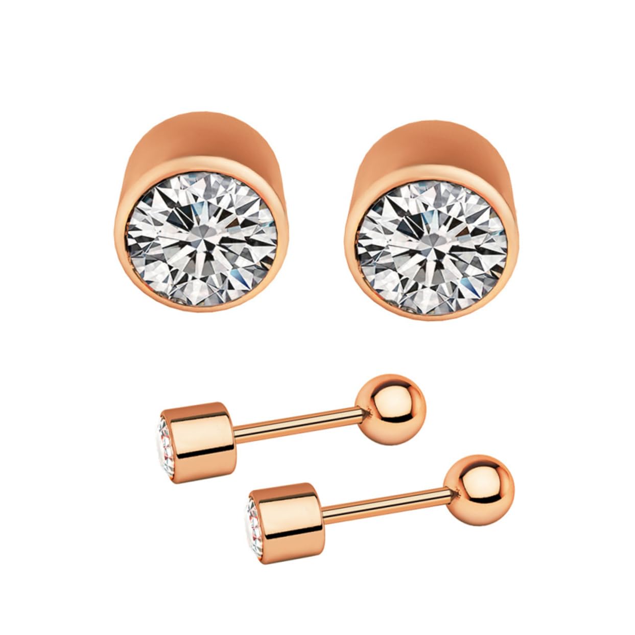 SOIMISS 20pares Conjunto Joyería Unisex Piercings De Acero Inoxidable Incluye Anillos De Cejas Pendientes De Zircon y Clavos Para Labios Para Uso Diario y