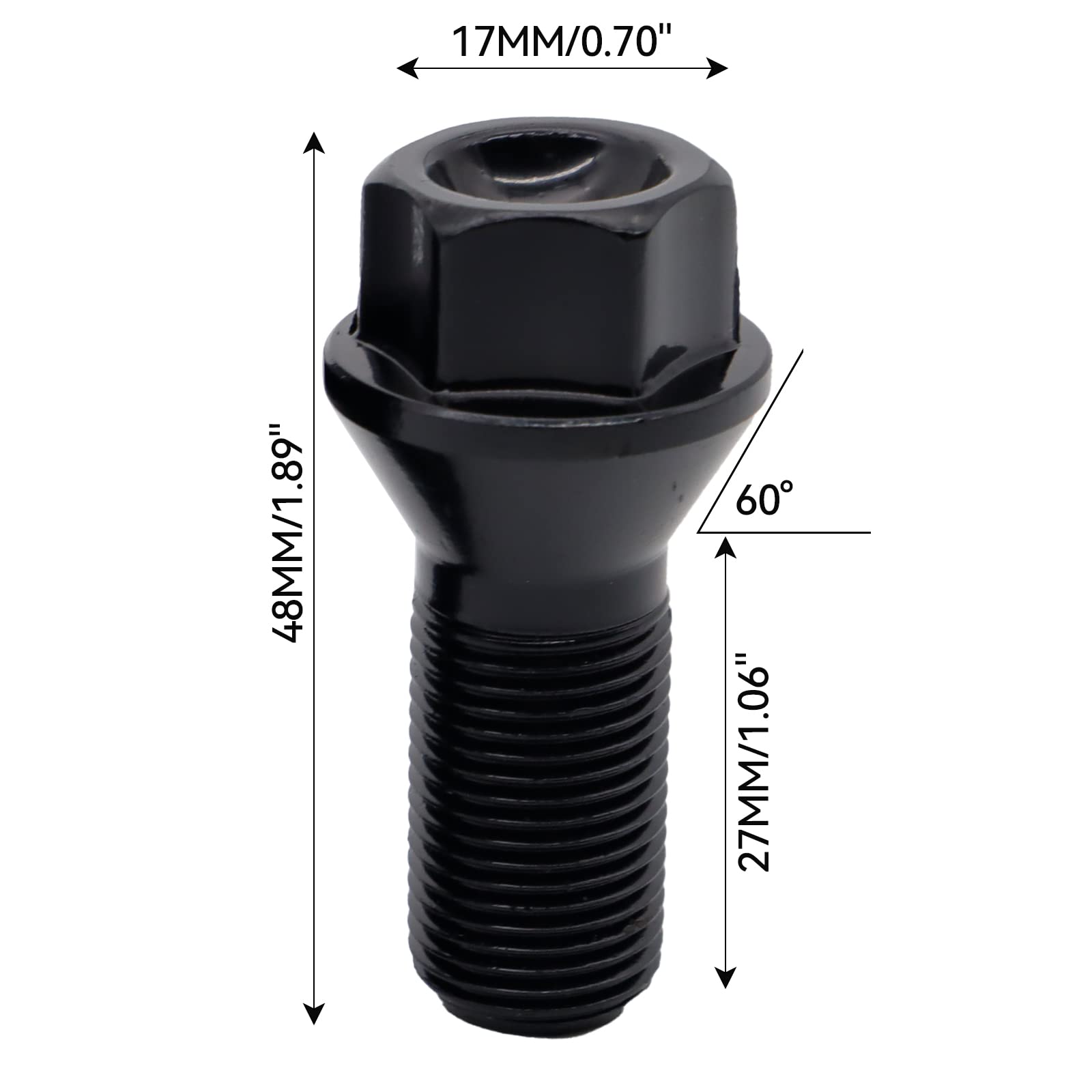 Ecrou Antivol,Boulon de Roue,Goujon de Roue Lot de 20 écrous de roue de voiture 36136781151 36136890324 36136774896 Utilisation adaptée pour BMW Série 1 3 5 7 X1 X3 X5 X6 F20 F30 F07 F25 E70 M14 x 1,2