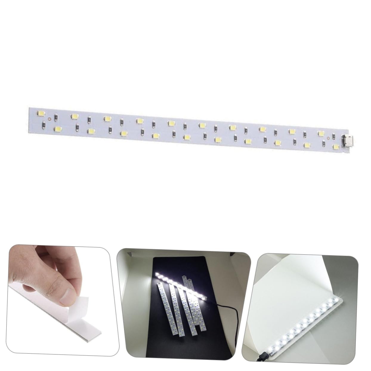 Lurrose 2 Pezzi Scatola Luce LED Portatile per Fotografia Striscia Luce per Studio Fotografico Accessorio Pratico per Oggetti e per Appassionati Fotografia