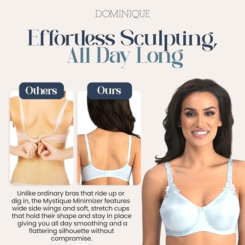 Image of Dominique Mystique Minimizer Bra #7000 - Seamless Full Figure Underwire Lingerie for Women, Smooths & Shapes