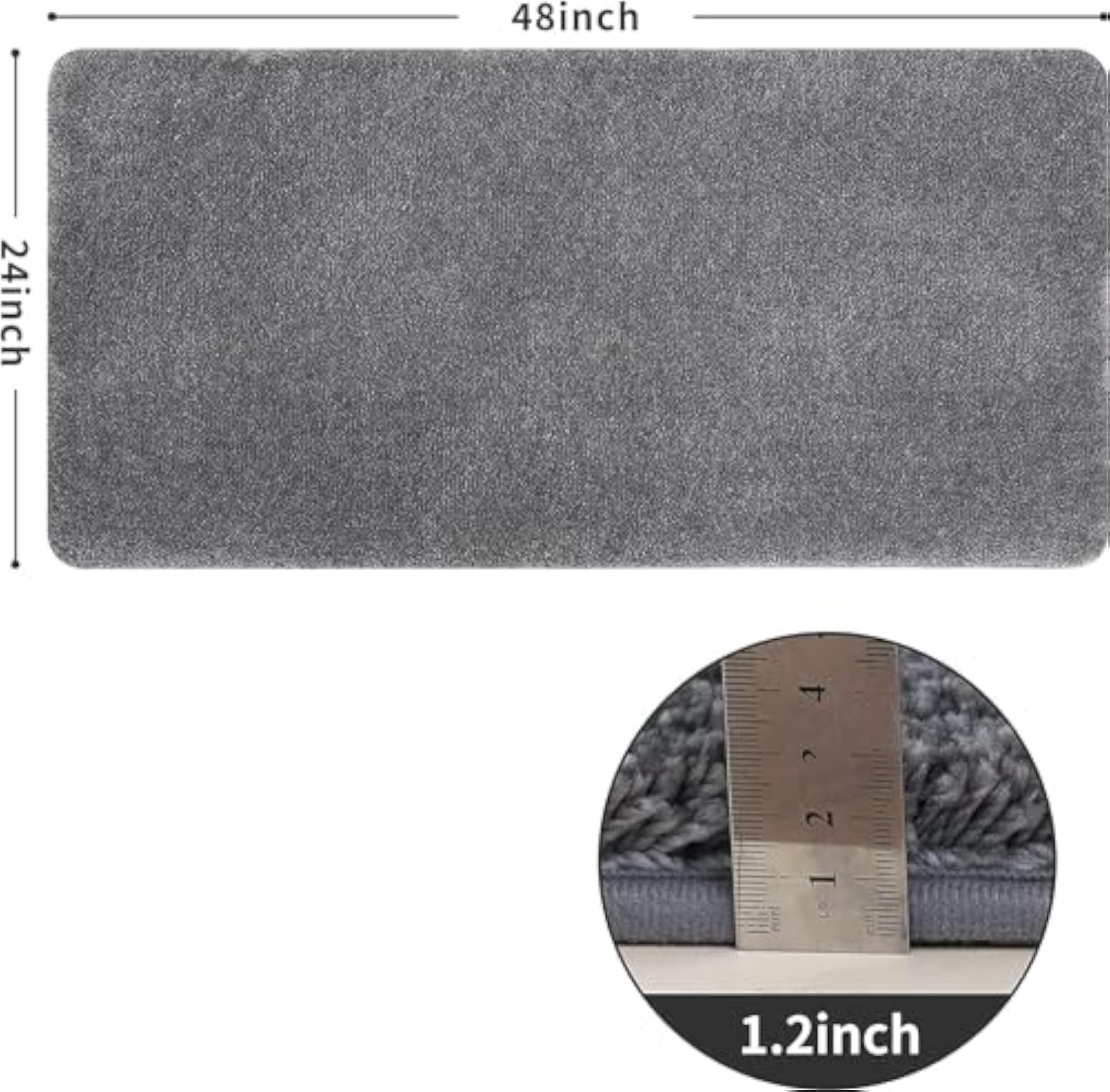 Modern Floor Carpets and Rug Runner 2X4 Grey
