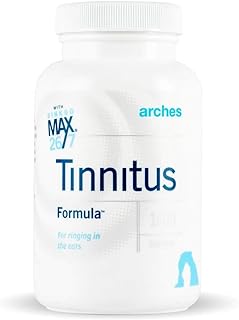 Arches Tinnitus Formula - Now with Ginkgo Max 26/7 - Natural Tinnitus Treatment for Relief from Ringing Ears - 100 Count Bottle - 25 Day Supply