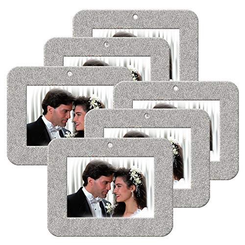 Mini Magnetic Glitter Christmas Photo Frame Ornaments for Holiday Picture Frame Gifts
