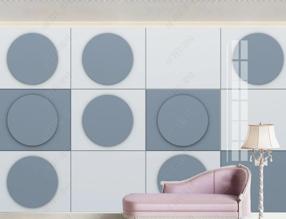 Papier peint intissé géométrique circulaire en marbre mural salon 200x140 cm