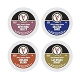Victor Allen's Coffee Across America Variety Pack (Seattle Dark, New York Select, Chicago Blend, Las Vegas Roast), 96 Count, Single Serve Coffee Pods for Keurig K-Cup Brewers