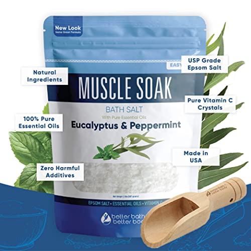 New Bath Salts Gift Set Epsom Salts Sampler 4-Pack (2-Lbs Each, 8-Lbs Total) Bath Salts With Pure Essential Oils Boxed Set Gift Box For Bath Soak Lovers #TOP6