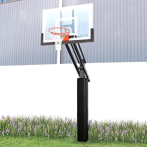 Katop Square Basketball Pole Padding Fits 6x6 Inch Pole, Durable 6 Feet Tall Basketball Pole Pad Outdoor and Indoor, UV-Resistant Waterproof Basketball Hoop Pads for Protection and Player Safety