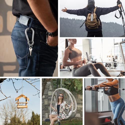 image for KINLINK Small Carabiner Clip Hooks, 25pcs 1.57 inch Carabiners Heavy D