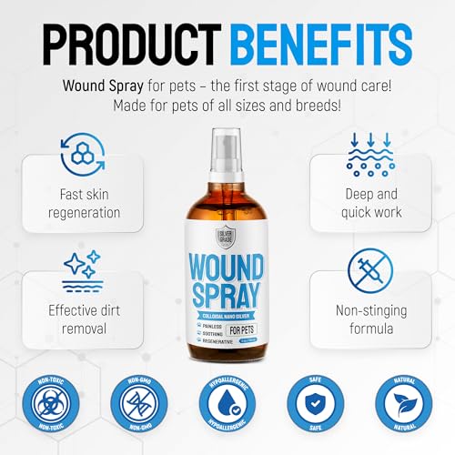Image of Dog Wound Spray for Pets - Colloidal Silver Wound & Skin Care for Dogs & Cats + Secret Product in a Set - Help with Rashes, Hot Spots, Itches, Scratches, Skin Irritations, Bites & Burns
