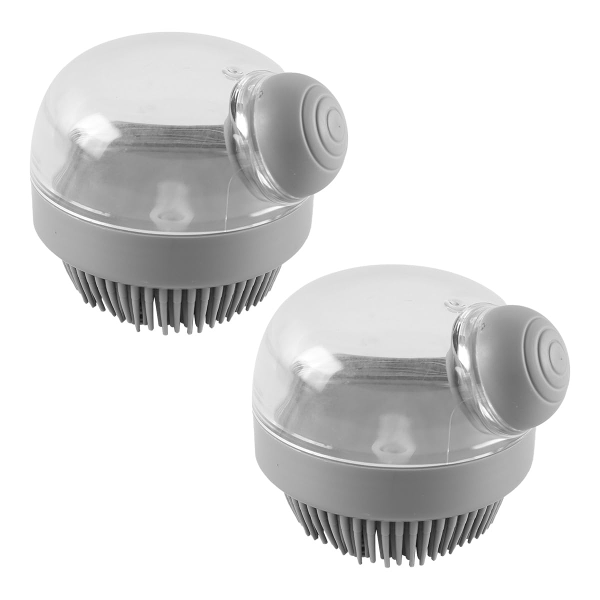 Laroal 2 Pcs Pet Grooming Bath Massage Brush Grooming Shower Brushes Bath Shampoo Massage Dispenser Shower Brush(Grey)