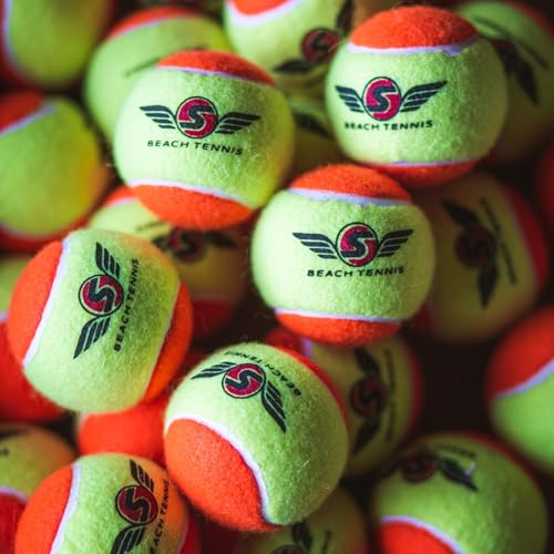 Sexy Brand The Original S Ball for Beach Tennis - ITF Approved, Durable Stage 2 Tennis Ball, Lightweight & Rally-Friendly, Reduces Shoulder & Elbow Strain (250 Pack)