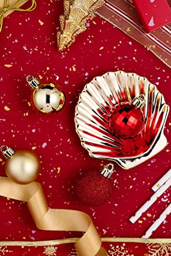 Valery Madelyn 48pcs 4cm Red and Gold Baubles for Christmas Tree Shatterproof Ball Ornaments for Holiday Decorations - Image 3