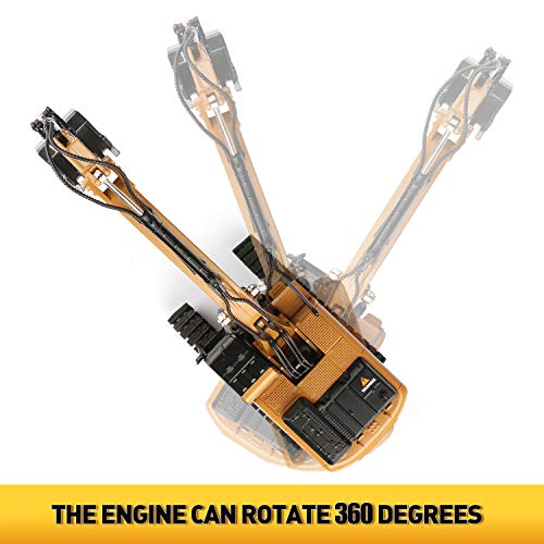 1/50 Scale Diecast Crawler Excavator, Metal Construction Vehicle Models Toys for Kids (Crawler Excavator) - Image 4