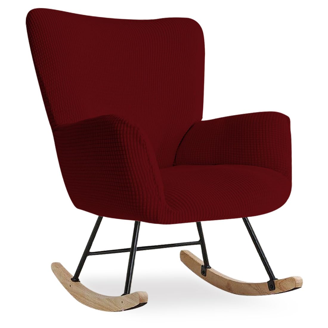 Housse de chaise enfant extensible rouge en tissu lavable pour salon