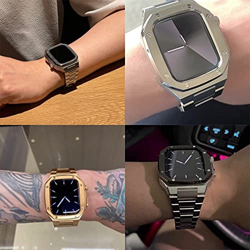Kit modification Apple Watch avec bracelet acier et boîtier métal DIY - 6