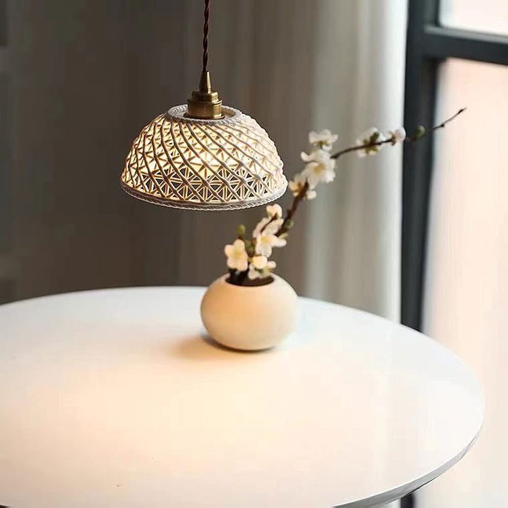 Luminaire suspendu en céramique moderne pour îlot cuisine et table