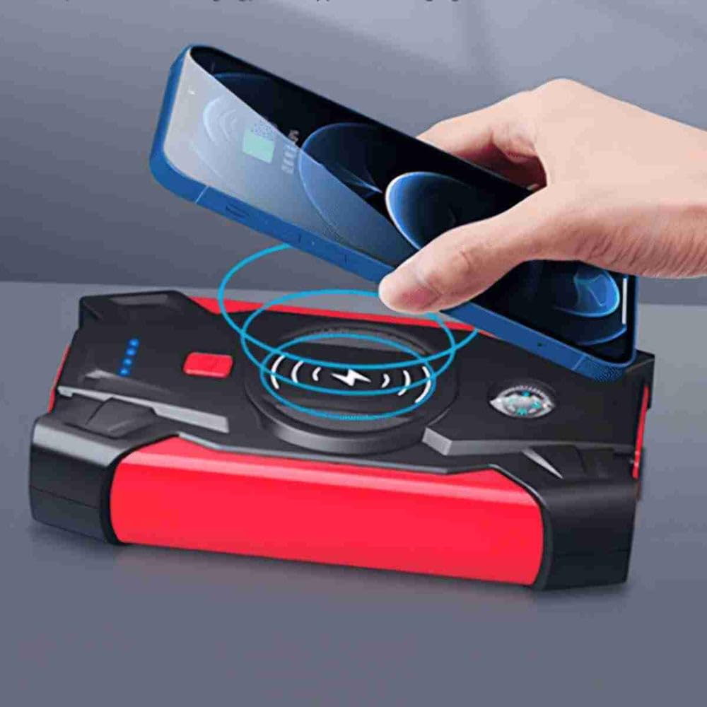 Arrancador de Batería de Coche Almalux Q-X7 – 26000 mAh, Compresor de Aire y Cargador Inalámbrico