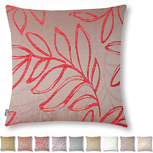 Neutex for you! SALVIA Kissenhülle, Deko Kissenbezug für Sofakissen, 38 x 38 cm (H/B), 470363, Made in Germany, Oeko-Tex Standard 100, rot Cover