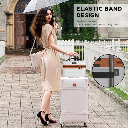 Image of Aliensware ABS Hard Shell Vanity Bag, Makeup Cosmetic Case Suitcase Organizer Box for Skincare, Jewellery,Clothes,Lipsticks,Nail Polishes,Perfume & Beauty Storage,Portable Travel Luggage for Women-BRW