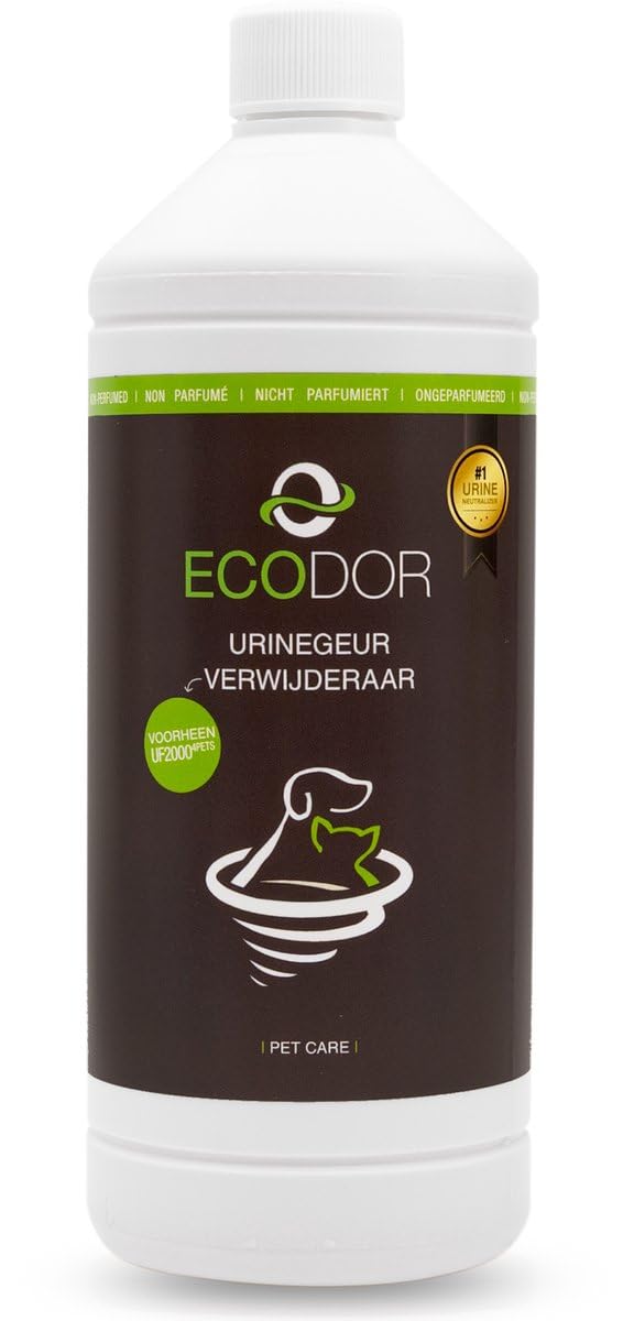 UF2000 4Pets Éliminateur d'Odeur d'Urine 1000ml | Recharge | Sans parfum | 100% Biologique | Utilisation Polyvalente | Convient pour les chiens, les chats et autres petits animaux