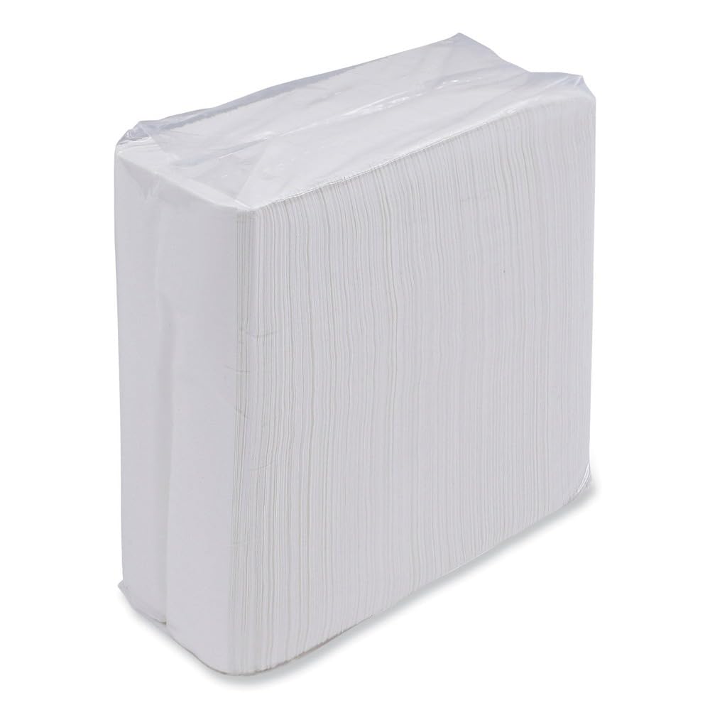 Boardwalk BWK8302 - Servilletas Pequeñas Desechables Dispensadoras de 30,5 x 17,8 cm, Color Blanco (500 Unidades, 20 Paquetes/Caja)