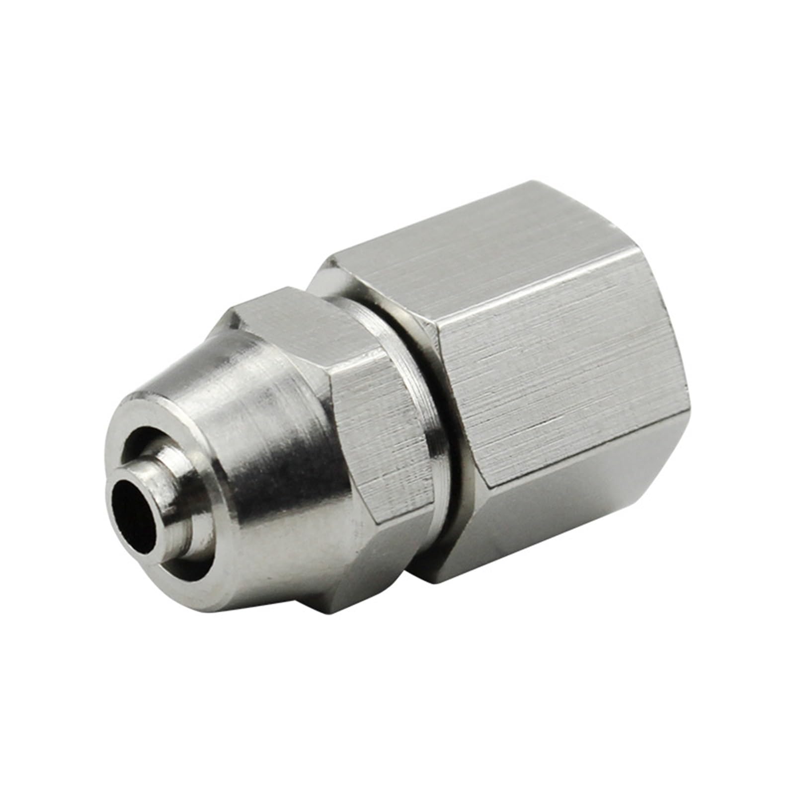 Conector neumático recto PCF con tuerca de bloqueo antigiro