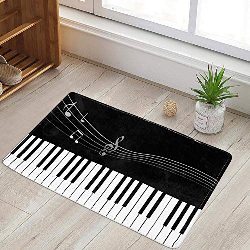 TOPINCN Musical Note Printing Non-Slip Bath Mat - Image 3