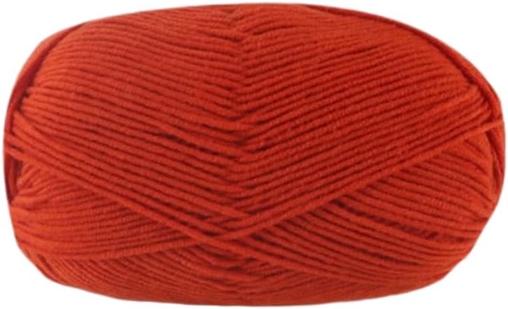 5 Rolls 4-Ply Milk Cotton Yarn for Crocheting 120m Combed Blend 50g(55)