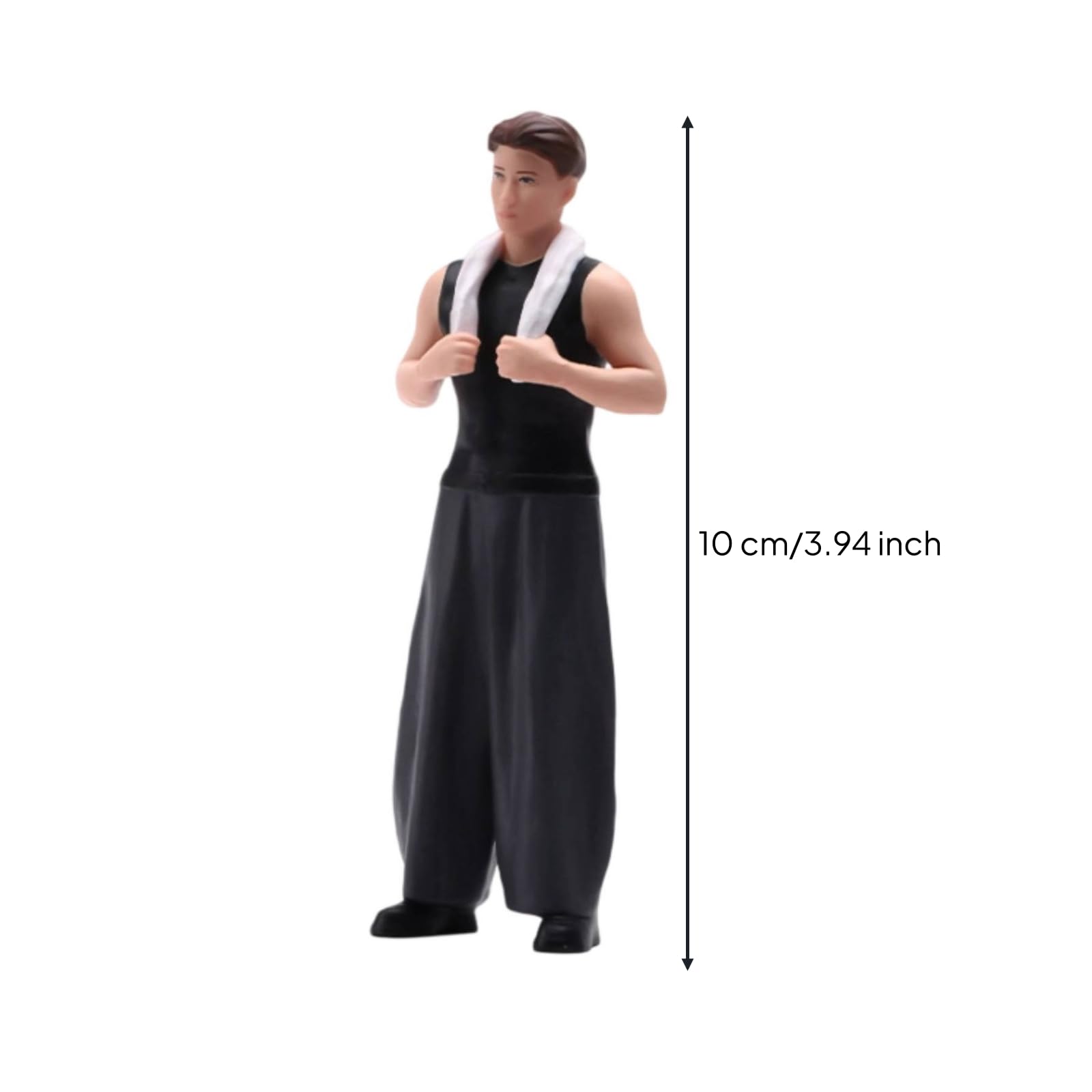 predolo Mechaniker Figurine Mechaniker Figur Mechanikfigur Werkstattfigur aus Harz Handbemalt mit Detailreicher Ausarbeitung Und Realistischer Haltung für, Schwarz Mit Gesichtszügen, 1/18