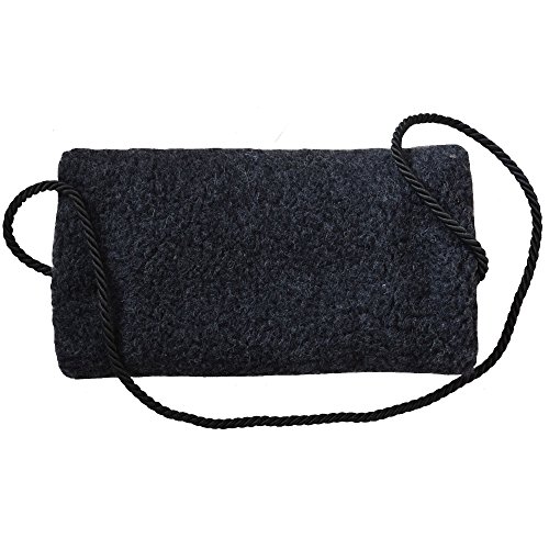 SamWo Schafwoll-Muff aus natürlicher Schafschurwolle mit Baumwollkordel M-L Anthrazit