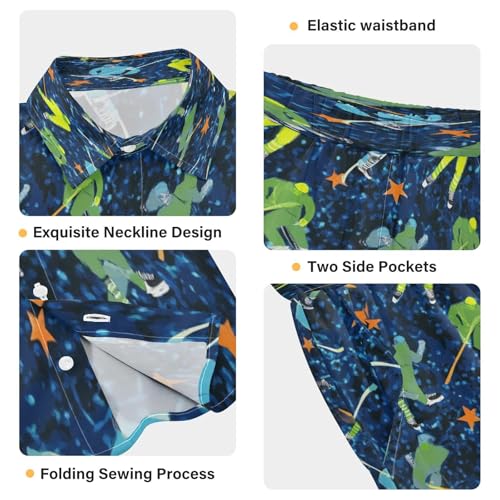 Image of Boccsty Ice Cream Drip Boy Summer Shorts Sets Hawaiian Toddler Boys T-Shirt & Pants 2 Pcs 3T-10T