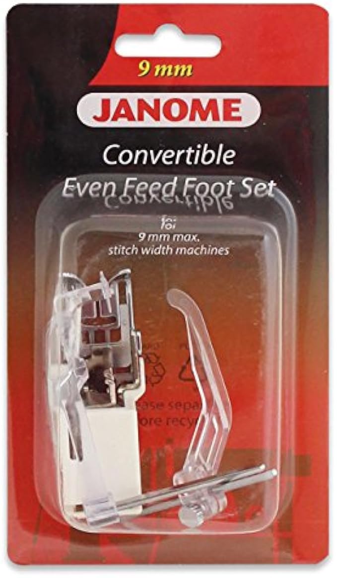Janome Convertible Even Feed Foot Set for 9mm Non Acufeed Models