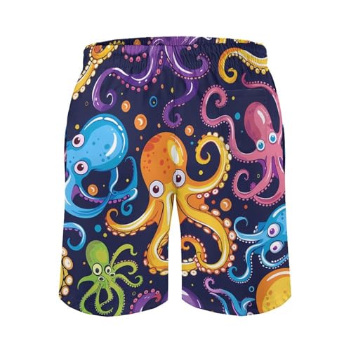 Octopus Print Men's Swim Trunks Breathable Bathing Suit Swimming Board Shorts Hawaiian Beach Swimwear2