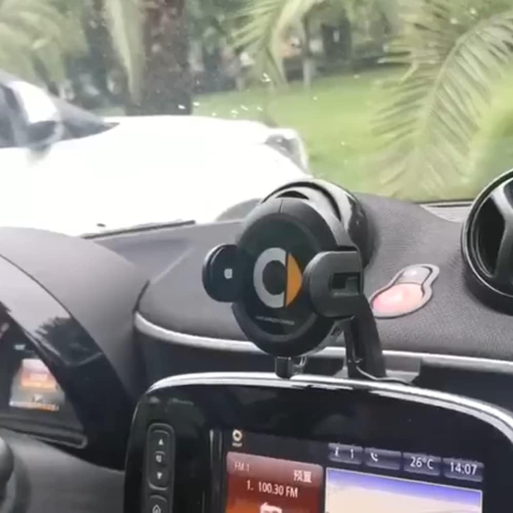 Supporto Ricarica Wireless per Auto, Per Smart 453 Fortwo Forfour, Supporto Telefono per Auto, Supporto Telefono Cellulare a Infrarossi Intelligente con Sensore Automatico,Navigation-Mid