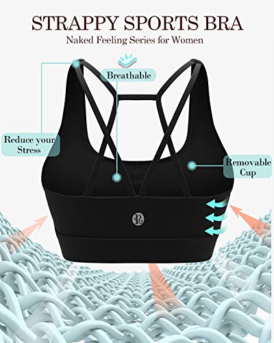 Image of RUNNING GIRL Sports Bras for Women,Padded Sports Bra Tank Top Sexy Crisscross Back High Impact Longline Workout Yoga Bra
