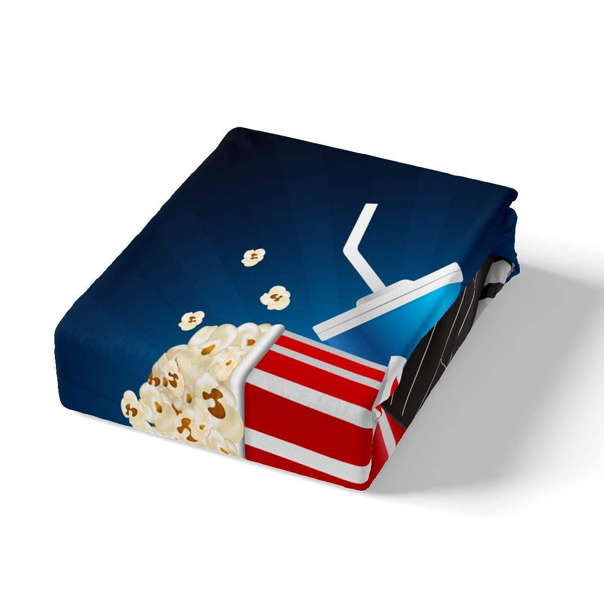 Set Lenzuola Vintage Stile Cinema - Microfibra Ultra Morbida | Blu | Singolo Con Angoli Profondi | Ideale Camera Bambini E Adulti - Foto 12