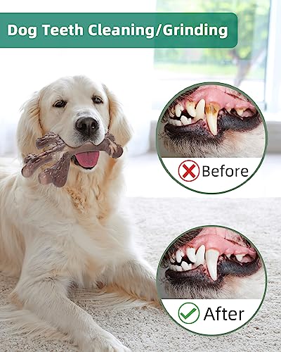 Boutiray Dog Chew Toy For Aggressive Chewers Real Beef Flavor Nylon Bone Durable Sturdy Tough Dogs Toys Teething Cleaning Stick For Large Medium Breeds #TOP3