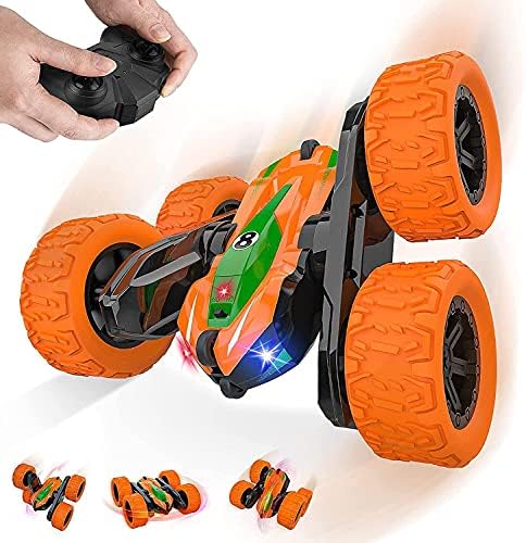 Allaugh Macchina Telecomandata, Rotazione a 360°con Luce LED 2.4GHz Veicoli Agricoli per Bambini 3 4 5 6 7 8 9 10 Anni RC Auto Giochi Interno All’Aperto Giardino Regalo Bambino Compleanno Giocattolo