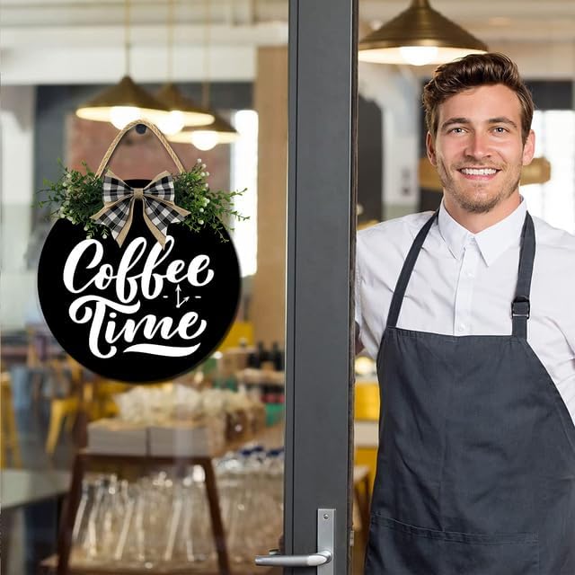 Miniatura 4 de Letrero de hora de café, decoración de pared de cafetería, decoración de pared de café para decoración del hogar, arte, cocina, área de comedor,