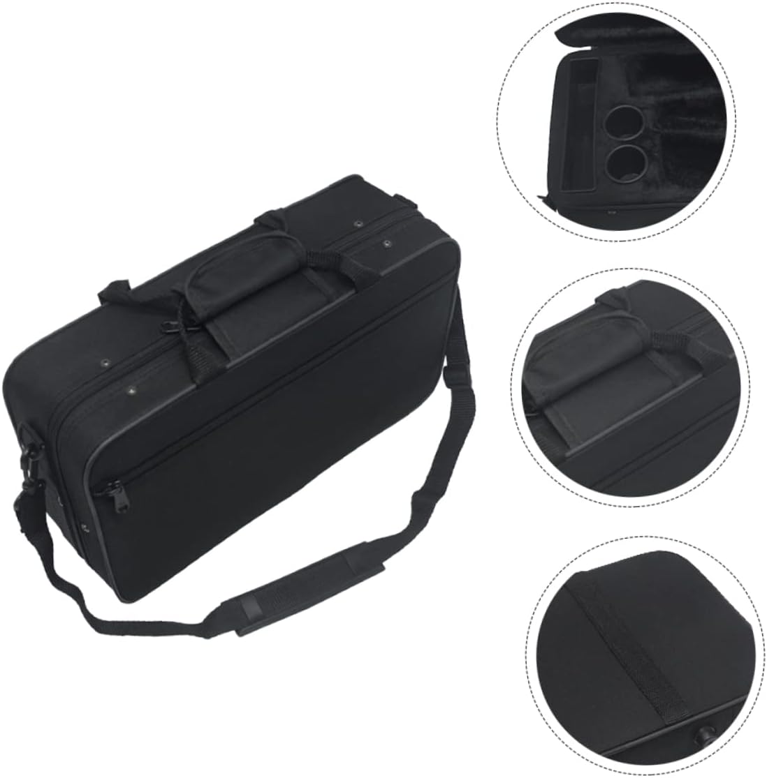 KESYOO High-tensile Strength Canvas Clarinet Case Gig Bag for Portable Storage