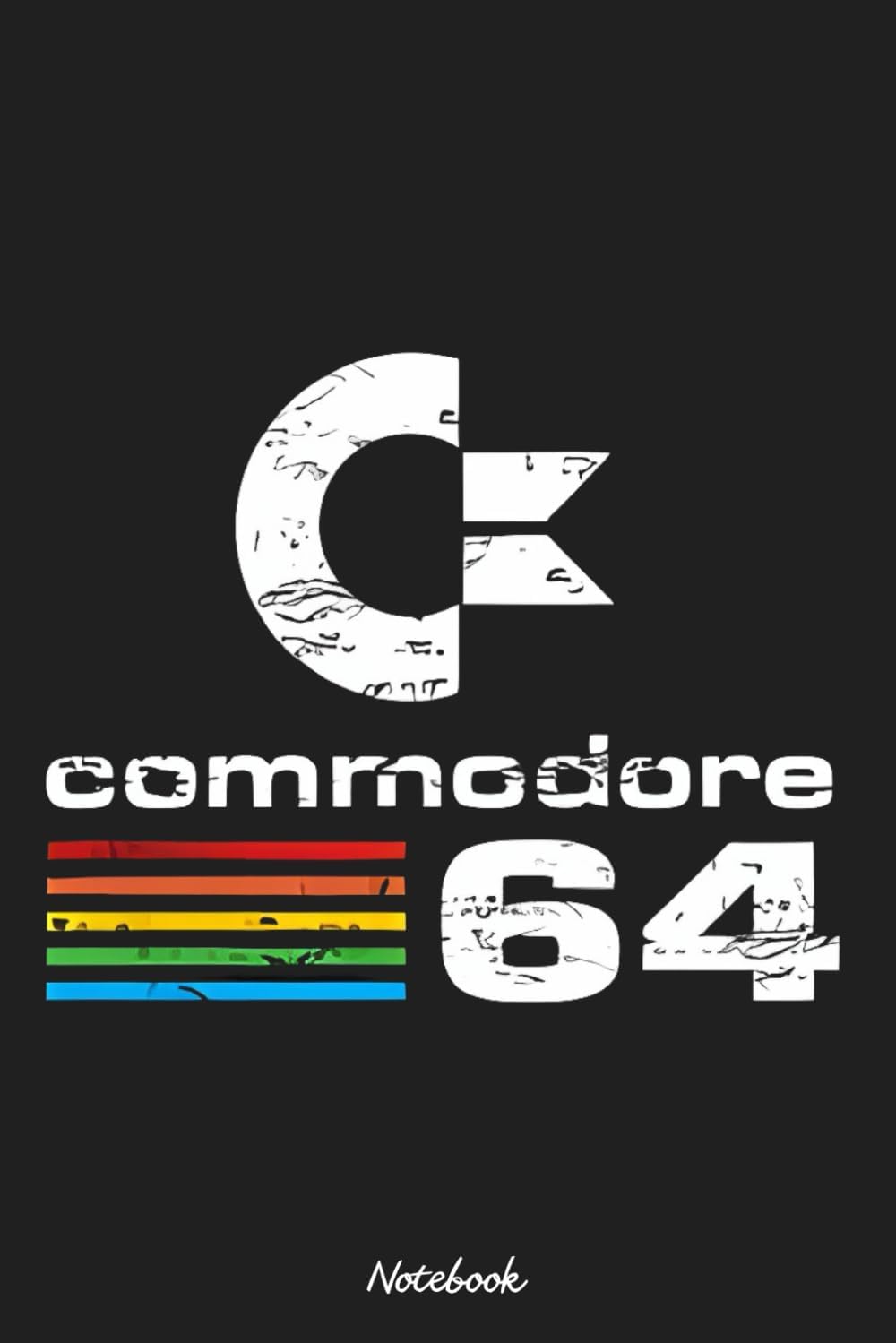 Commodore 64 Retro Logo Notebook: Matte Finish Cover, Diary, 6x9 120 Pages, Planner, Lined College Ruled Paper, Journal