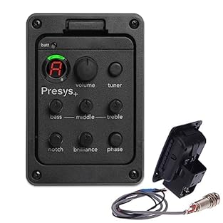 【Innovative Design】 3 band equaliser piezo. Pickup, suitable for many controls made for volume control for bass, midrange and treble with integrated LED display, integrated tuner phase switch, unique pivot design. 【Easy to Use】 Built-in tuner. Instan...