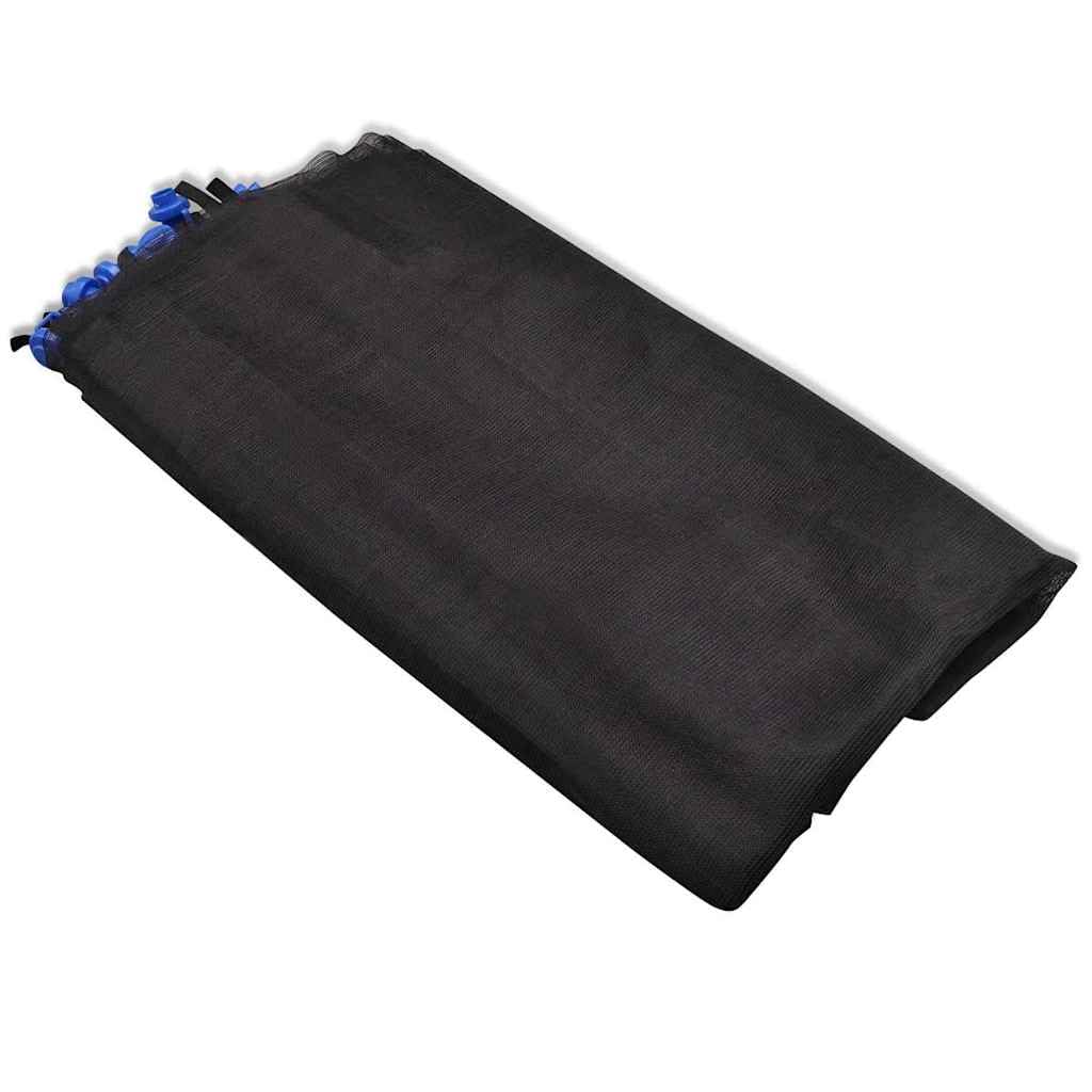 Red de seguridad para cama elástica redonda de 3,05 m, de polietileno, resistente a la intemperie, con cremallera, apta para barras, color negro
