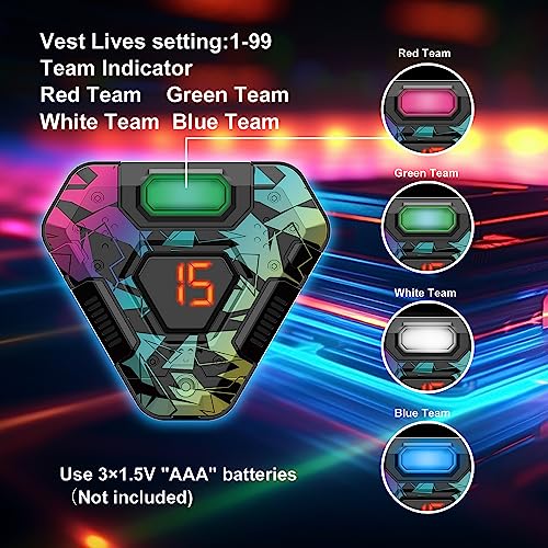 Image of Laser Tag Set of 4, Lazer Tag Game for Kids Indoor & Outdoor Play, Gift Ideas for Kids Teens and Adults, Cool Toys for Teenage Ages 8 9 10 11 12+Year Old Boy & Girls
