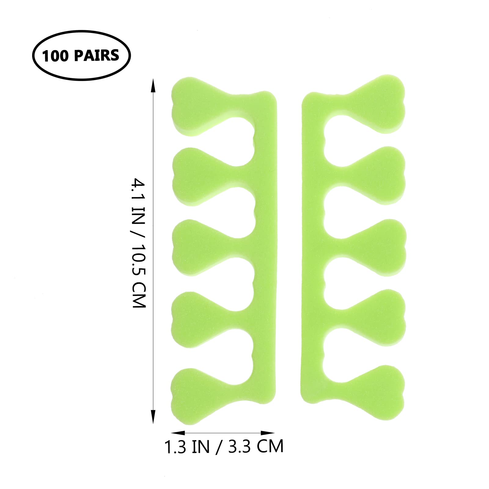 FOMIYES 100 pares de separadores desechables de dedos suaves de silicona espaciadores de dedos de espuma para los dedos de los pies separadores suaves