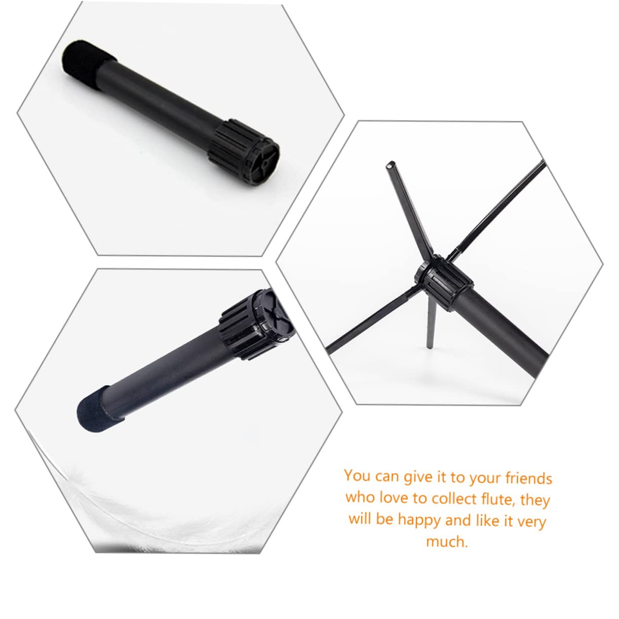 Toddmomy Folding Flute Stand Portable Compact Display Holder for Flute Oboe Clarinet Elegant Design for Home Outdoor Use Sturdy and Stable Storage Stand for Musicians