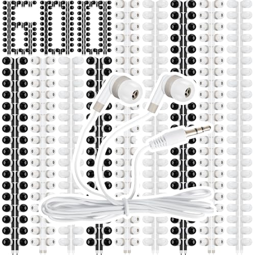 Image of Xuhal 600 Packs Bulk Earbuds Headphones Earphones Kids Colorful Earbuds Classroom Headphones Wired Ear Buds Earphones Bulk for Kids Adults Smartphones Laptop Classroom School Library (Dark Colors)