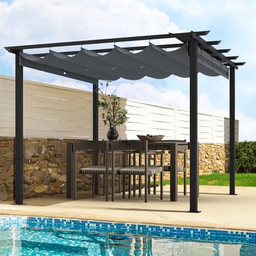 HAPPATIO 10×10 Retractable Pergola